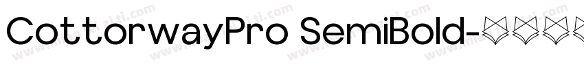 CottorwayPro SemiBold字体转换